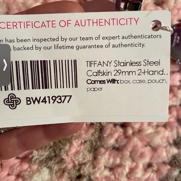 Preloved Vintage Tiffany&Co Black calfskin band wrist watch for women - Picture 6 of 15